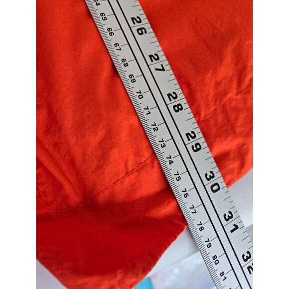 J. Crew Women Off The Shoulder Orange Cotton Babydoll Smocked Dress Size 2 - Picture 12 of 13